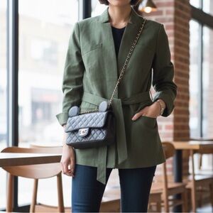 Brooks Brothers Olive Green Blazer with Belt